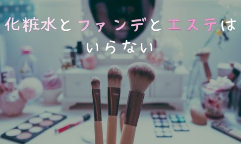 化粧水とファンデとエステはいらない